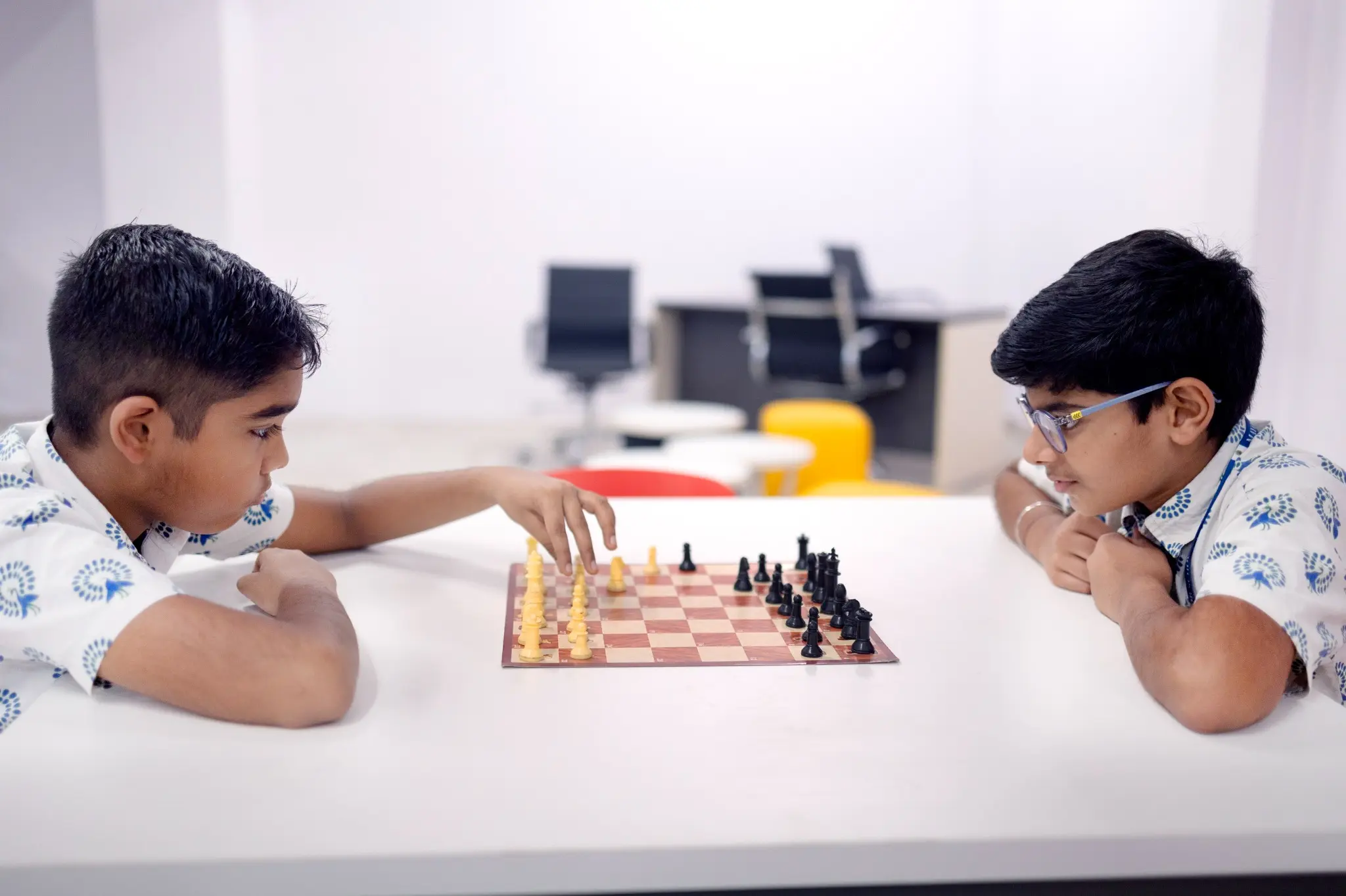 students playing chess