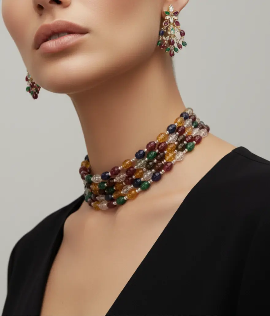 Navratan Necklace